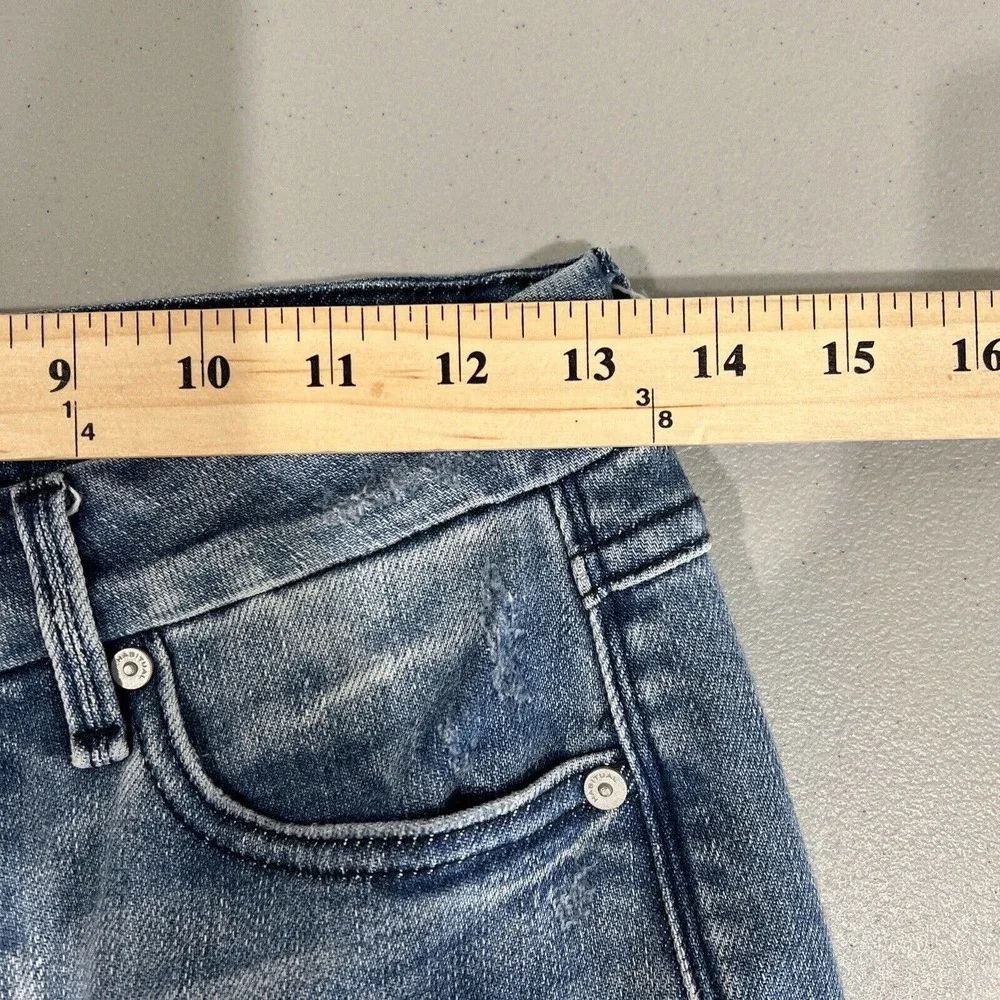 Habitual Jeans Women 26‎ Light Wash Distressed Pace Denim Straight Leg